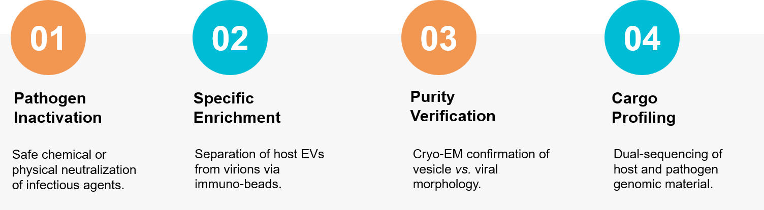 Flowchart of viral exosome isolation and separation from virions.