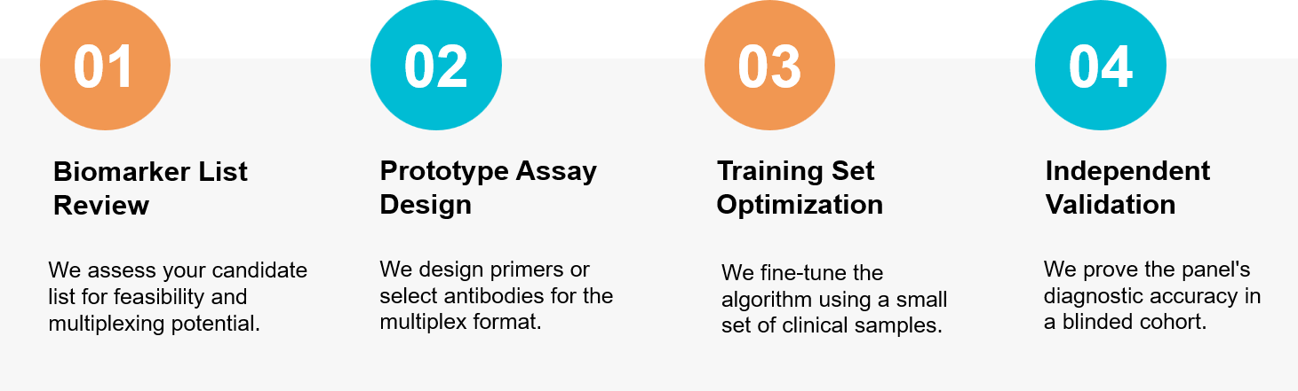 Custom exosome panel development workflow.