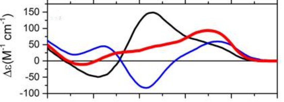 CD spectra showing basket, hybrid, and propeller G-quadruplex forms in Na⁺, K⁺, and acetonitrile conditions.