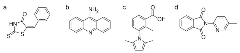 Examples of undesirable molecules in a fragment library.