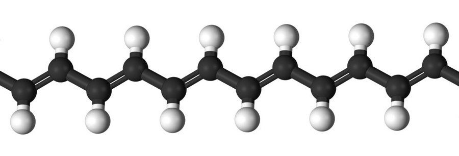 Structure of polyacetylene.