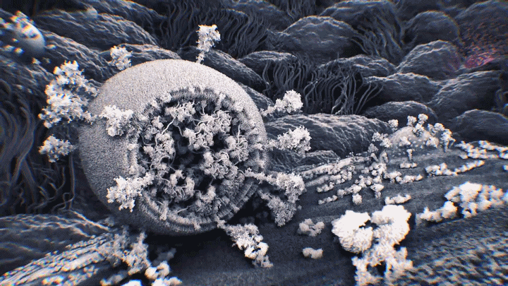 Freezing electron microscopy 