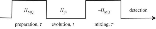 The basic scheme of the MQ NMR experiment.